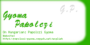 gyoma papolczi business card